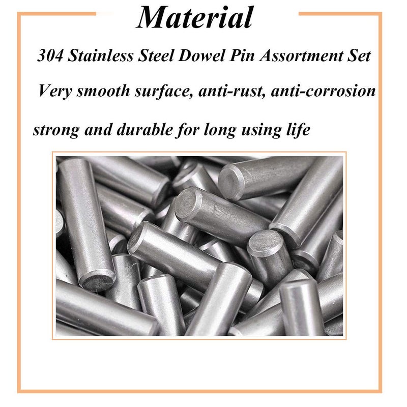 Socell 80 Pieces Dowel Pin Stainless Steel Shelf Support Pin Fasten Elements Shelf Bracket Pegs Cabinet Furniture Shelf Pins Support Assortment Kit - Image 3